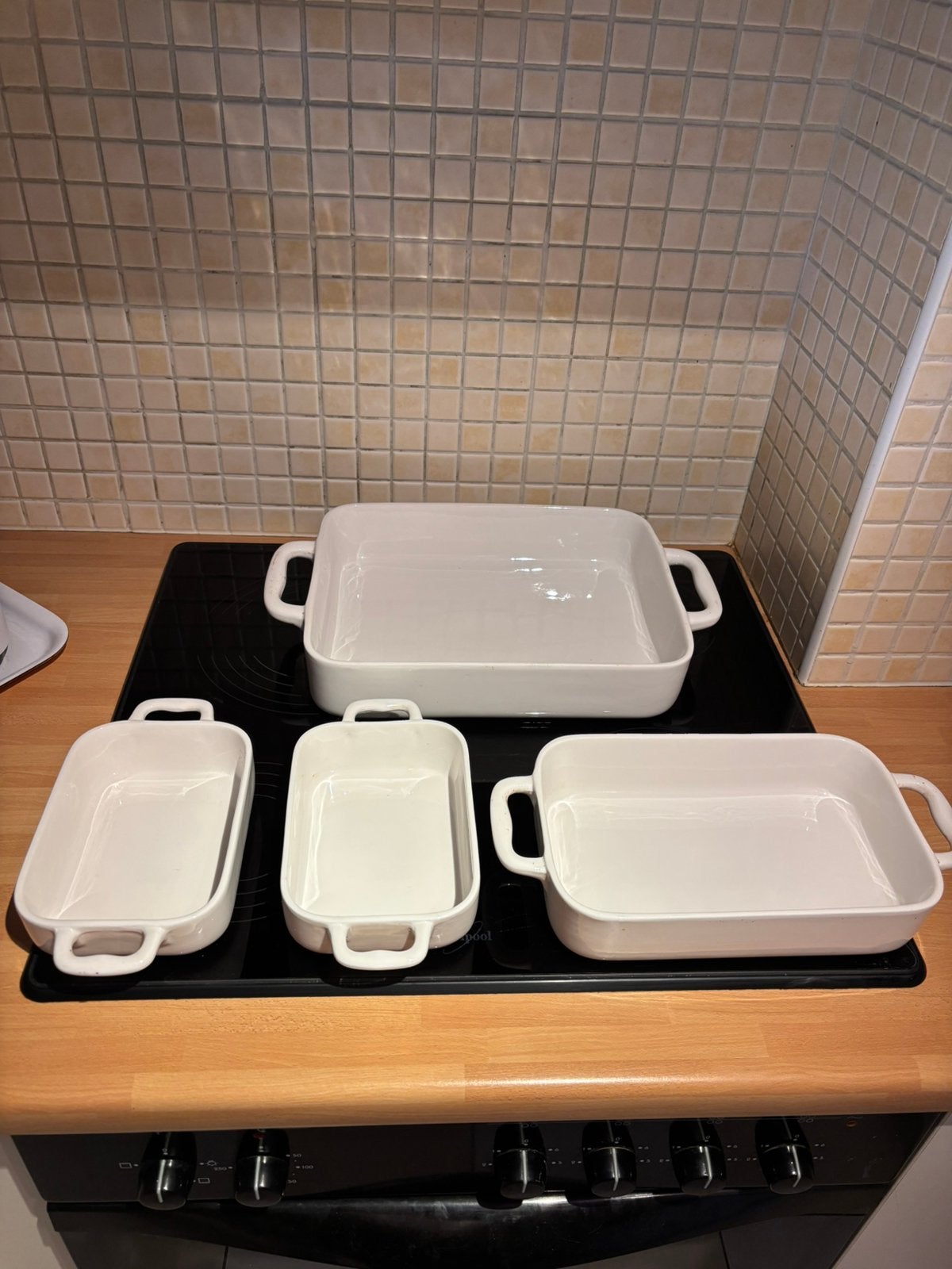 Ovenschotels set, Ophalen, Gebruikt
