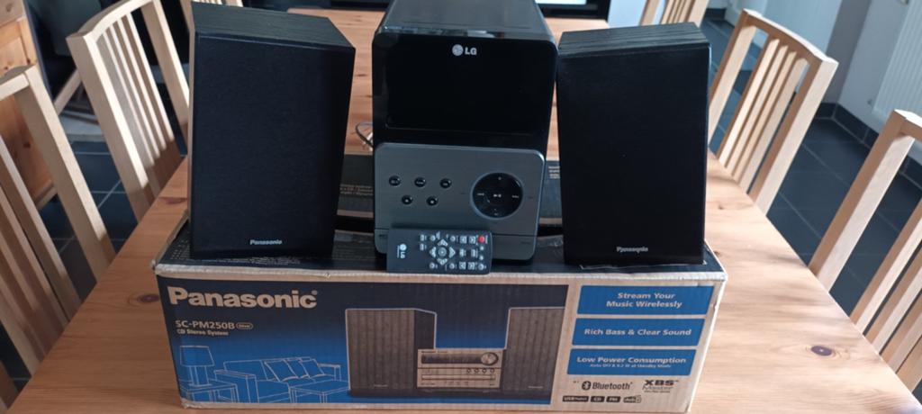 Panasonic SC-PM250B stereoset (incl. 2 speakers), Enlèvement