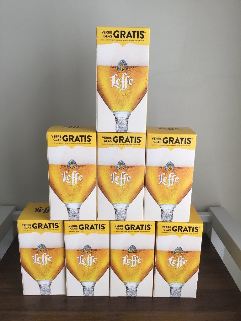 8 x bierglas Leffe., Ophalen, Nieuw, Bierglas