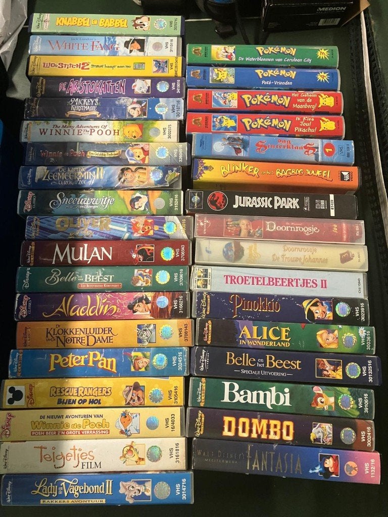 VHS Videobanden (Disney, Pokémon, Dag Sinterklaas,...), Cd's en Dvd's, VHS | Kinderen en Jeugd, Ophalen, Gebruikt, Tekenfilm, Alle leeftijden