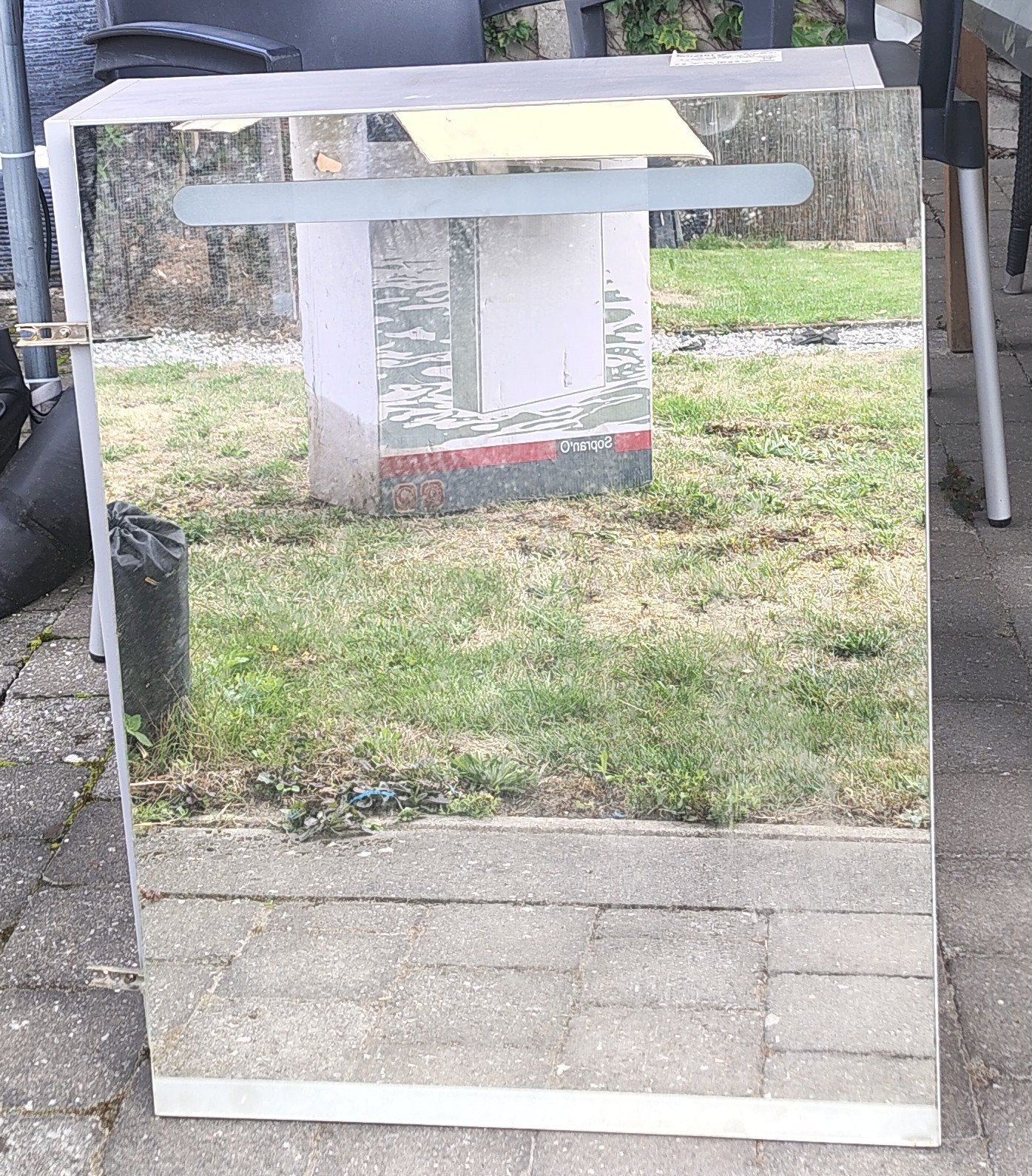 badkamerspiegel elektrisch, Ophalen, Zo goed als nieuw, Rechthoekig