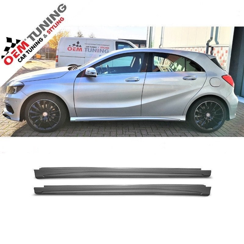 Sideskirts voor W176 AMG 45 look | A Klasse| 2012 – 2019 |, Auto-onderdelen, Nieuw, Ophalen of Verzenden, Spatbord, Links