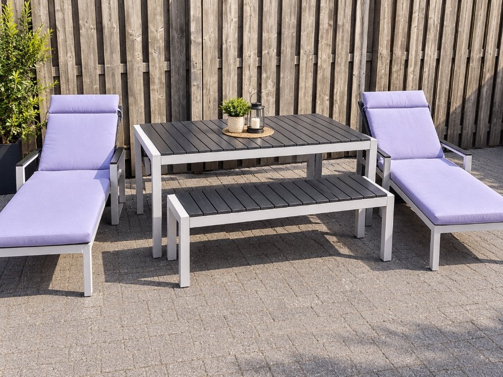 Tuinset, Tuin en Terras, Ophalen, Gebruikt, Aluminium, Bank