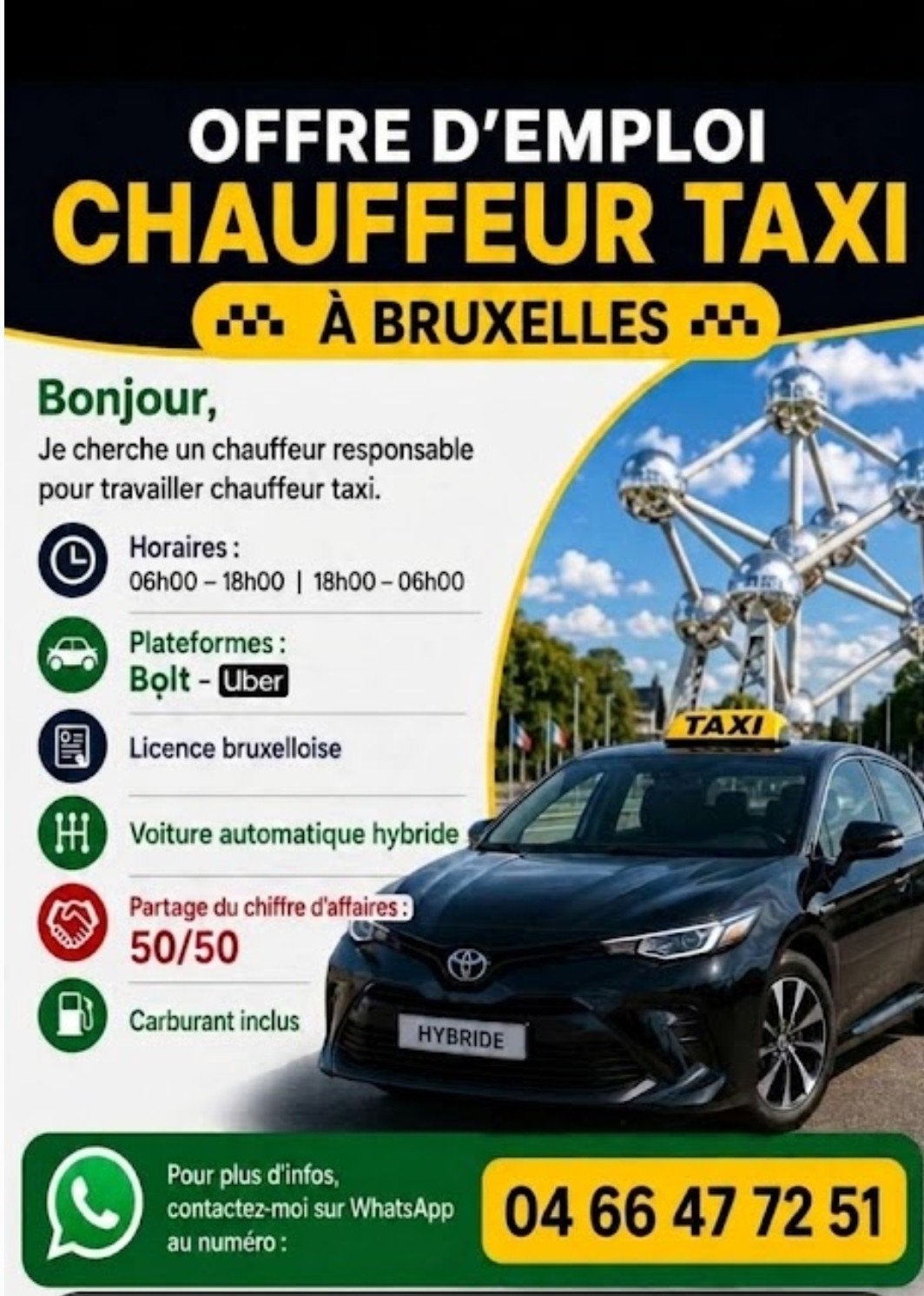 Cherche chauffeur, Enlèvement ou Envoi