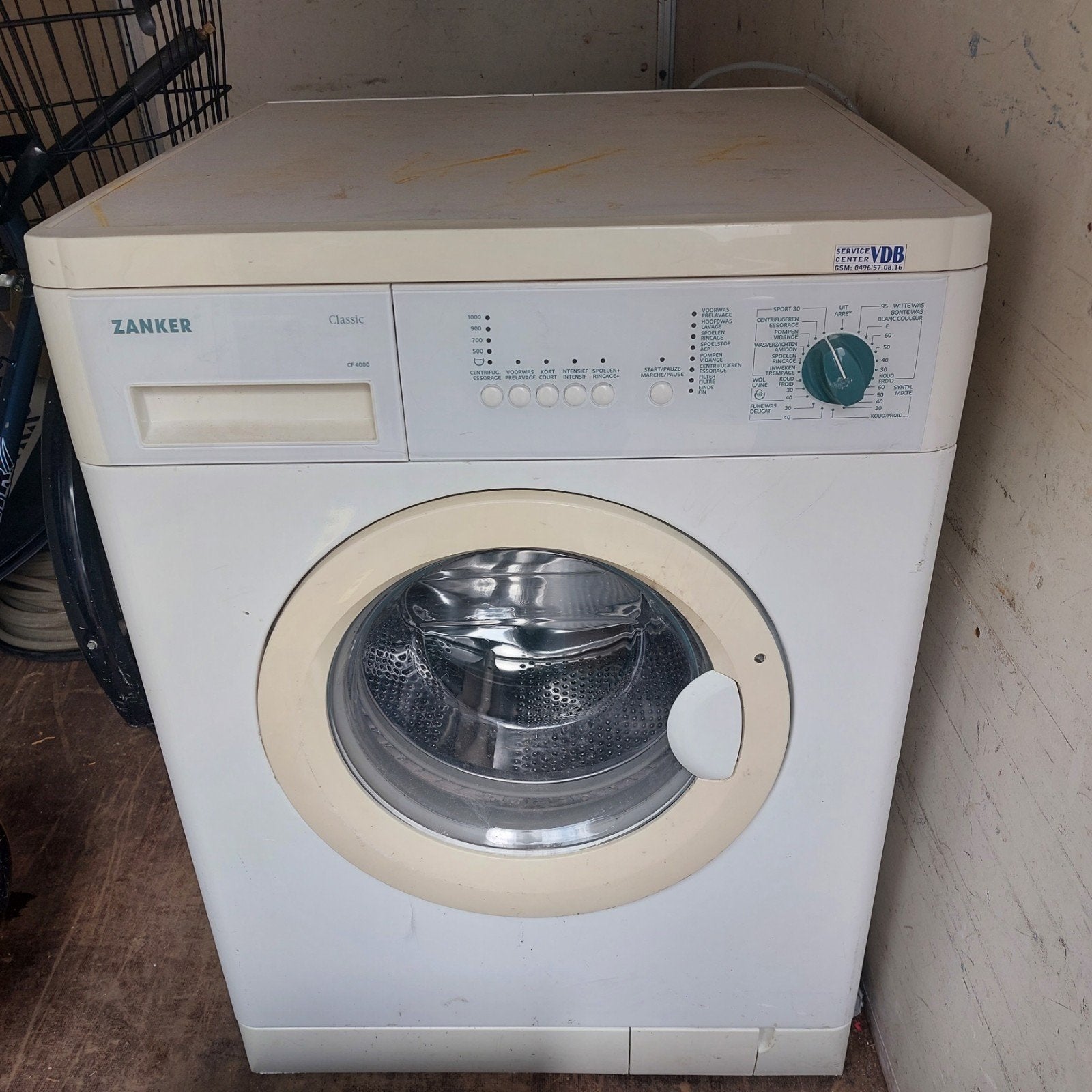 Wasmachine zanker, Ophalen