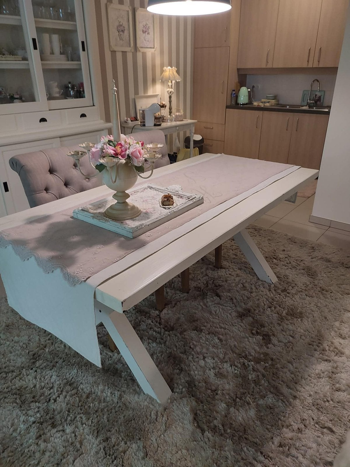 Eettafel Riviera Maison, Ophalen, 50 tot 100 cm, Zo goed als nieuw, Vijf personen of meer