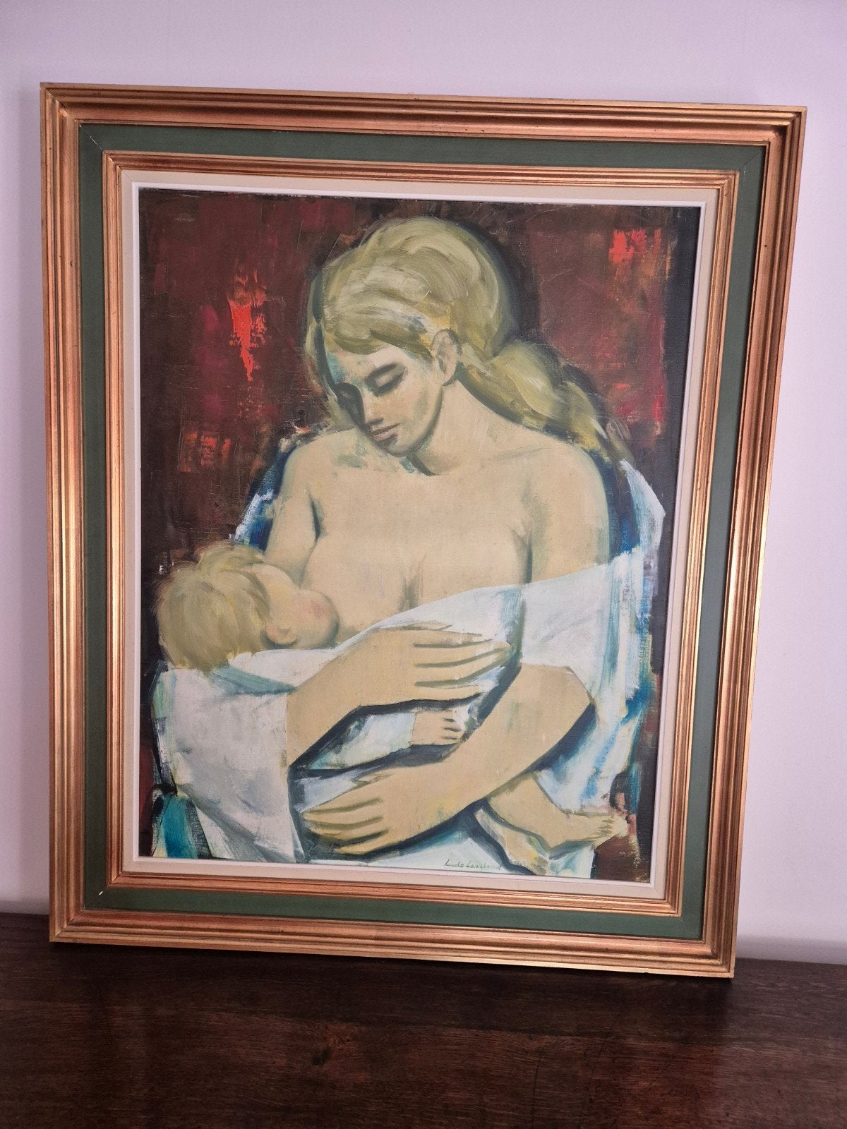 schilderij Ludo Laagland, Antiek en Kunst, Ophalen, Doek, Expressionistisch, Olieverf