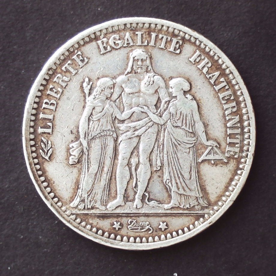 Frankrijk 5 francs, 1873, Postzegels en Munten, Zilver, Ophalen of Verzenden, Losse munt, Zilver