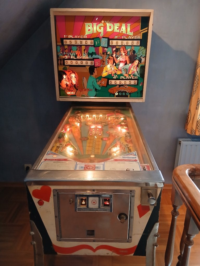 flipperkast big deal 1977, Gebruikt, Mechanisch, Flipperkast, Ophalen