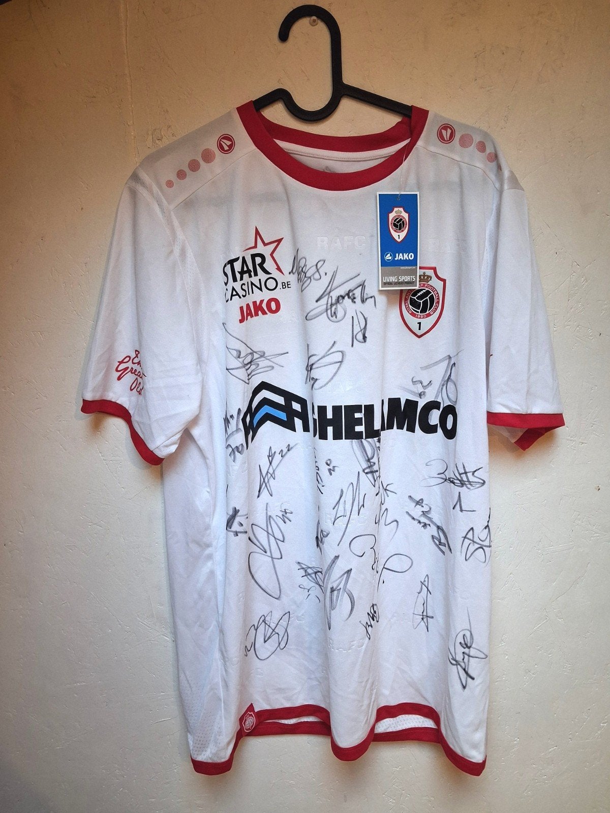gesigneerd voetbalshirt RAFC, Verzamelen, Ophalen, Nieuw, Shirt