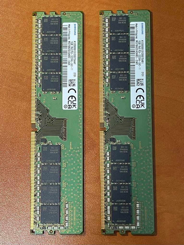 Samsung DDR4 3200 Kit 32 go (2x16 go), Informatique & Logiciels, 32 GB, Enlèvement ou Envoi, DDR4, Utilisé