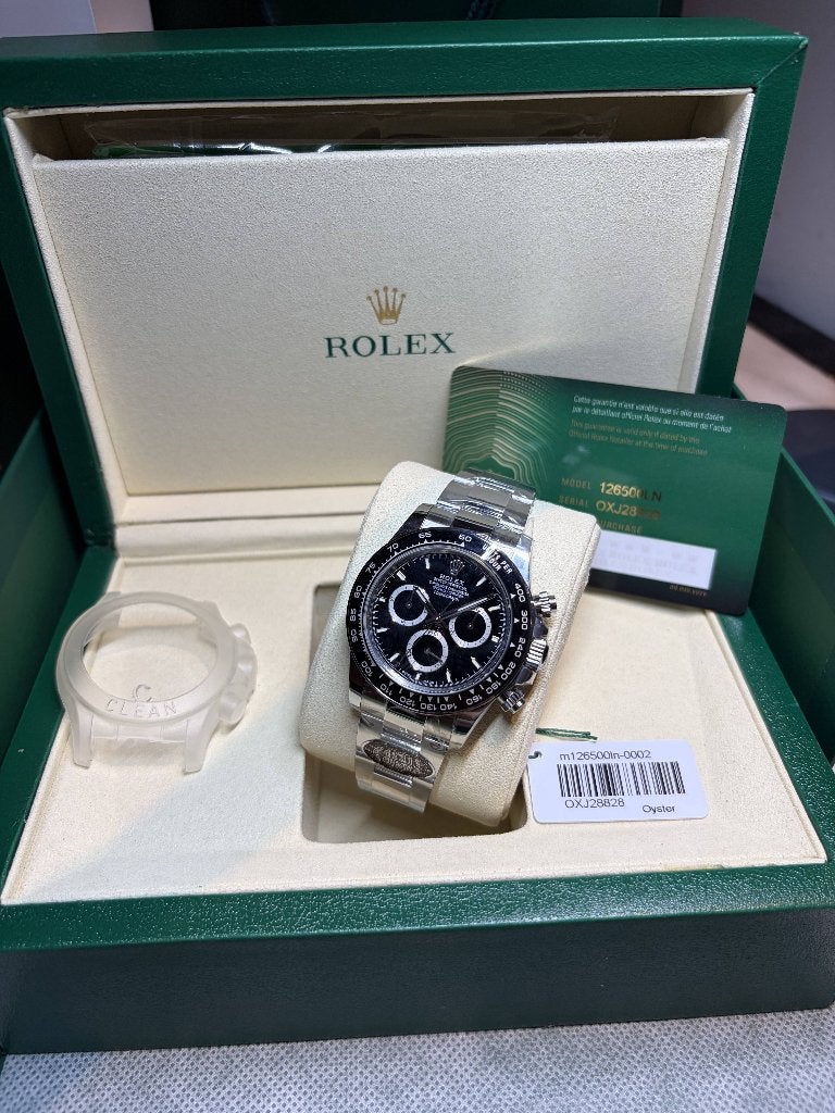 Rolex Daytona cosmograph zwart, Handtassen en Accessoires, Ophalen of Verzenden, Nieuw, Polshorloge, Rolex