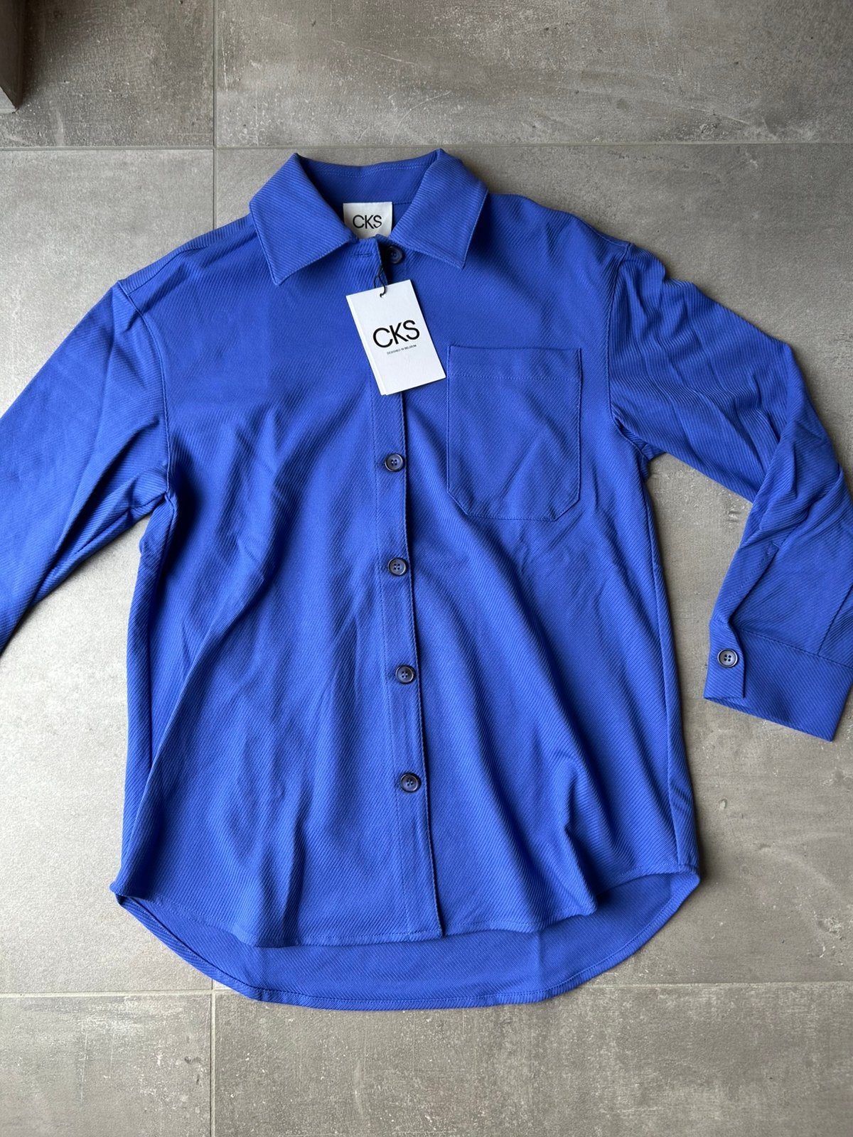CKS - Jas/hemd kobaltblauw. Maat S. Nieuw, Blauw, Nieuw, Ophalen of Verzenden, Jasje