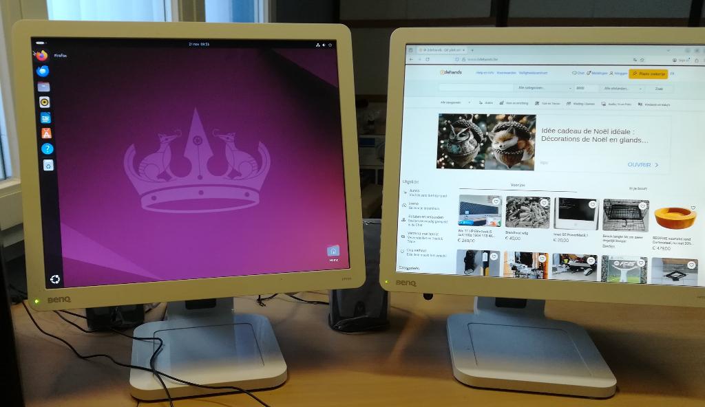 BENQ FP93V 19" (2 stuks beschikbaar), Computers en Software, Monitoren, Gebruikt, DVI, VGA, Ophalen of Verzenden