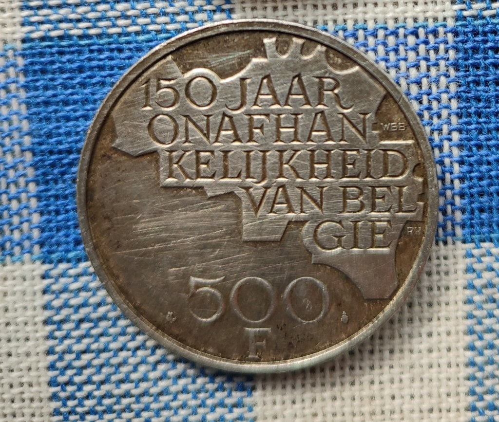 Pièce Belgique 150 ans les 5 rois, Ophalen of Verzenden, Overig, Losse munt, Zilver