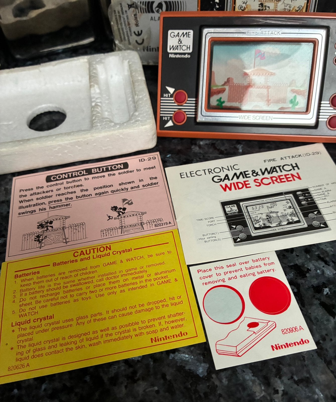 Nintendo Game&watch Fire Attack CIB 1982 ID-29, Ophalen of Verzenden, Gebruikt, Avontuur en Actie