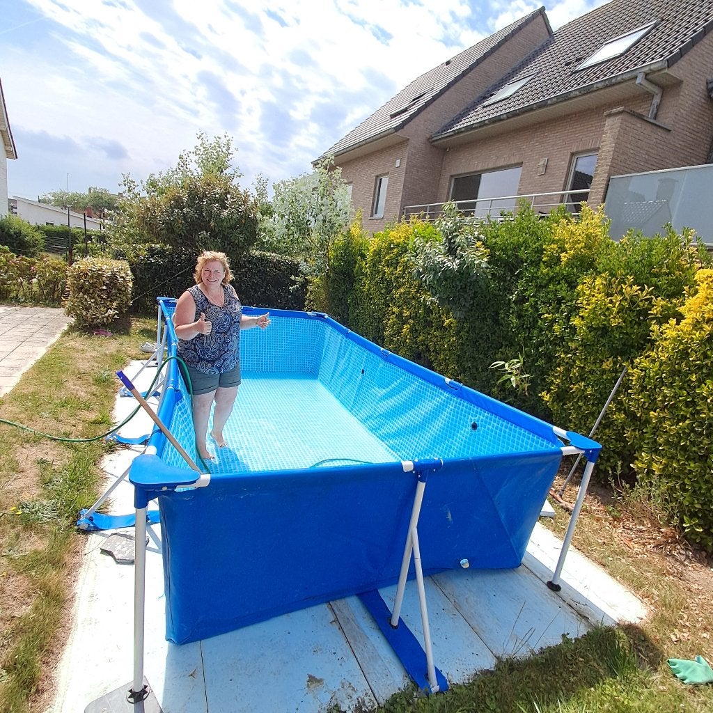 PISCINE / ZWEMBAD 7m³  INTEX + filtre à sable + accessoires, Ophalen, Gebruikt, Opzetzwembad, 200 tot 400 cm