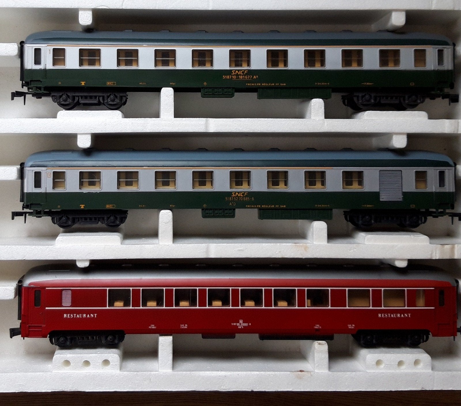 Voitures SNCF à l'échelle 0 de Lima, Hobby & Loisirs créatifs, Enlèvement ou Envoi, Comme neuf, Courant continu, Set de Trains