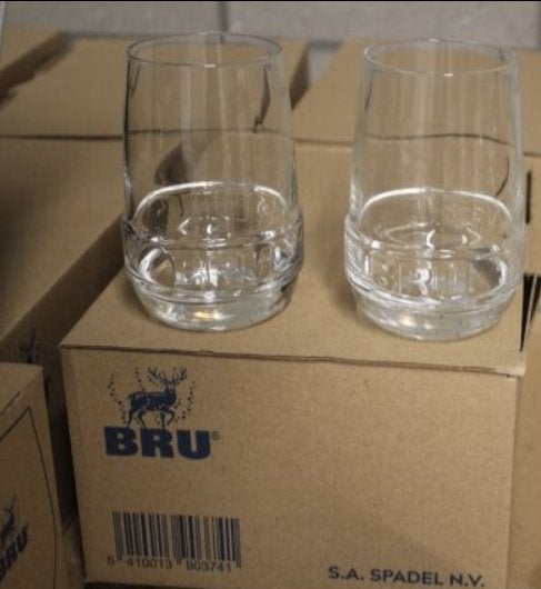 BRU transparante waterglazen van 20 cl - Nieuw, Glas of Glazen, Overige merken, Klassiek, Nieuw