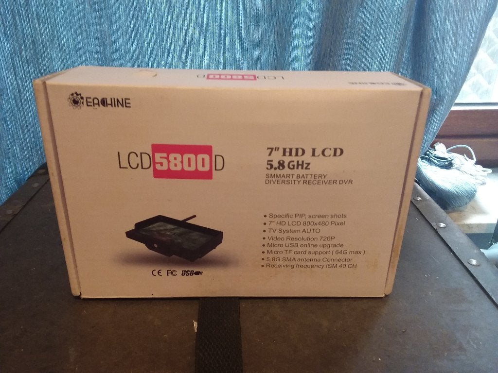 EACHINE LCD5800D 5.8G 40ch 7 inch fpv monitor, Audio, Tv en Foto, Cameradrone, Overige merken, Nieuw, Ophalen of Verzenden