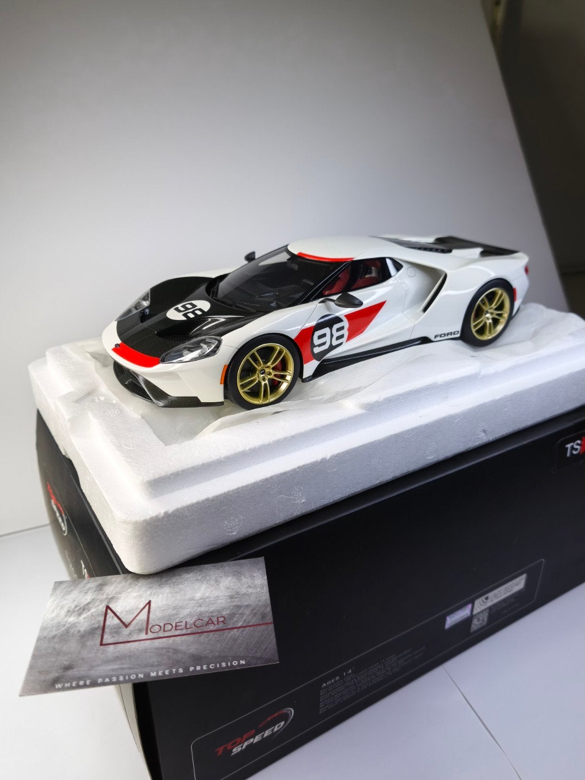 Ford gt heritage 1/18 top speed, Enlèvement ou Envoi, Comme neuf, Voiture, Autres marques