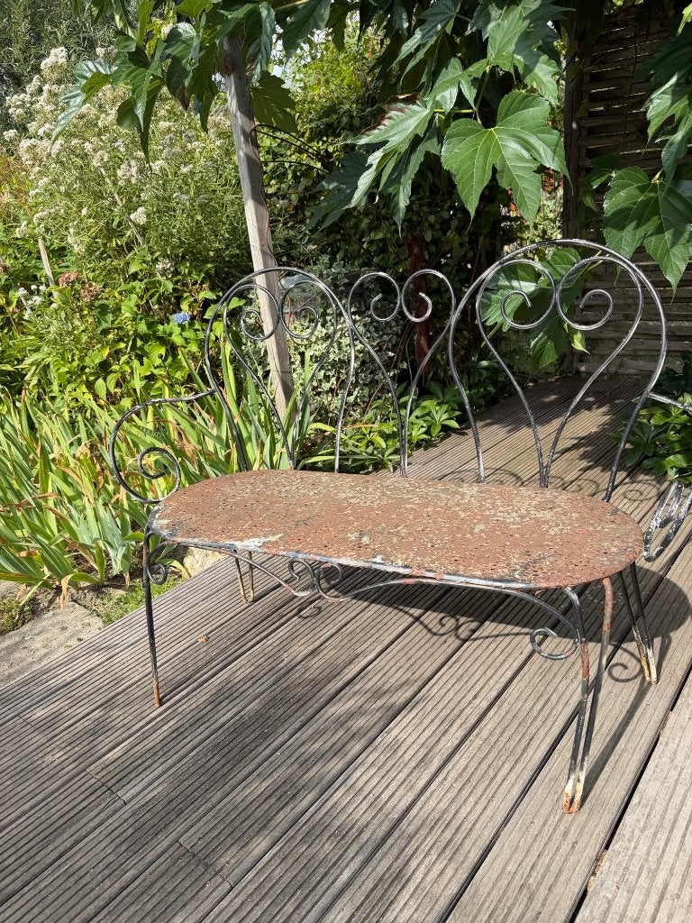 vintage tuinbankje, Ophalen, Gebruikt
