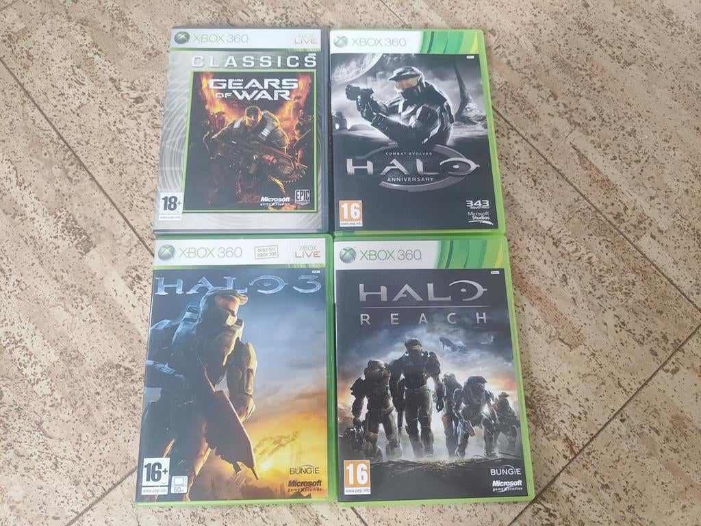 Xbox 360 games: Halo anniversary, Halo 3, Halo Reach, GOW, Ophalen of Verzenden