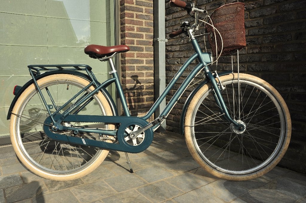 Meisjes/damesfiets Btwin, 26 inch, klein frame (XS)., Gebruikt, Velgrem, (Extra) lage instap, Minder dan 47 cm