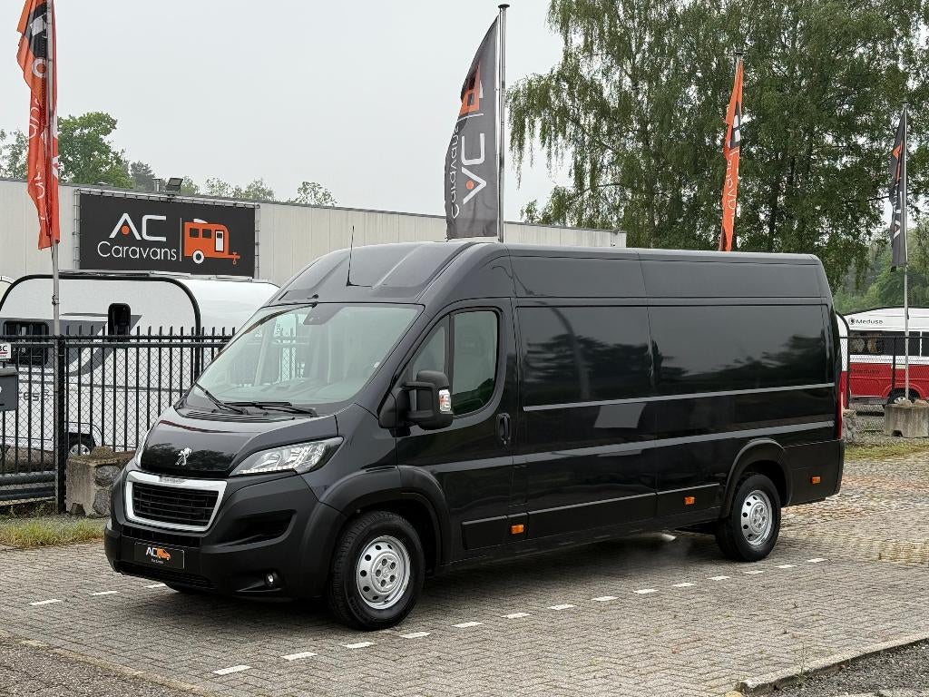 ✅Peugeot Boxer 2.2HDI L4H2/Airco/Garantie/Navi/Camera/Cruise, Voorwielaandrijving, 4 cilinders, Zwart, Leder