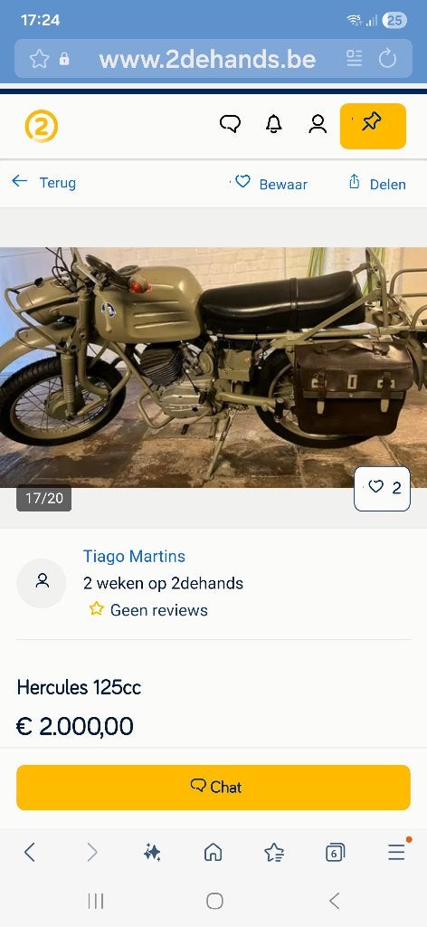 Moto Hercules 125cc, Enlèvement, Révisé