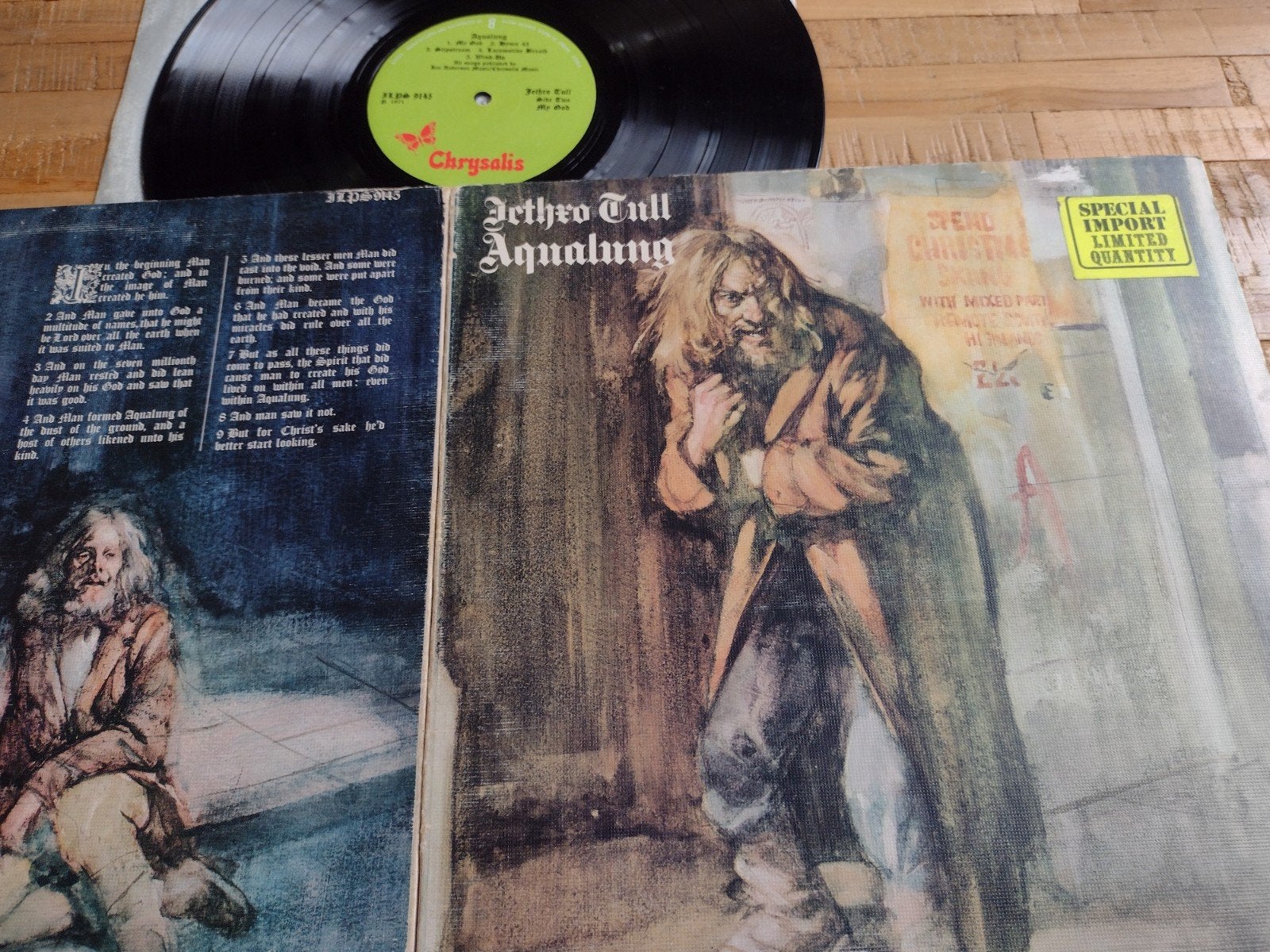 Vinyl LP JETHRO TULL: AQUALUNG (klaphoes 1971) UK, LP, Ophalen of Verzenden, Progressive Rock, Gebruikt