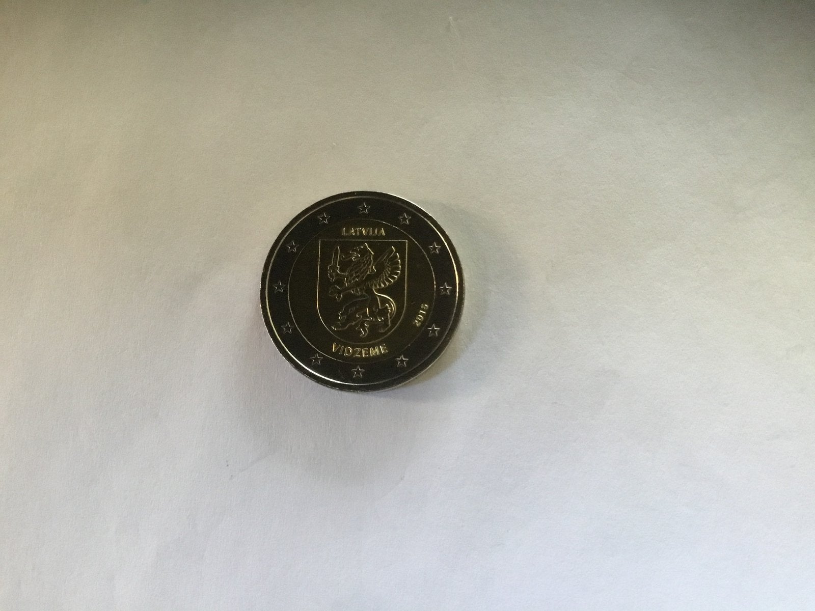 2016 Letland Vidzeme unc, Timbres & Monnaies, Enlèvement ou Envoi, Autres pays, 2 euros, Monnaie en vrac