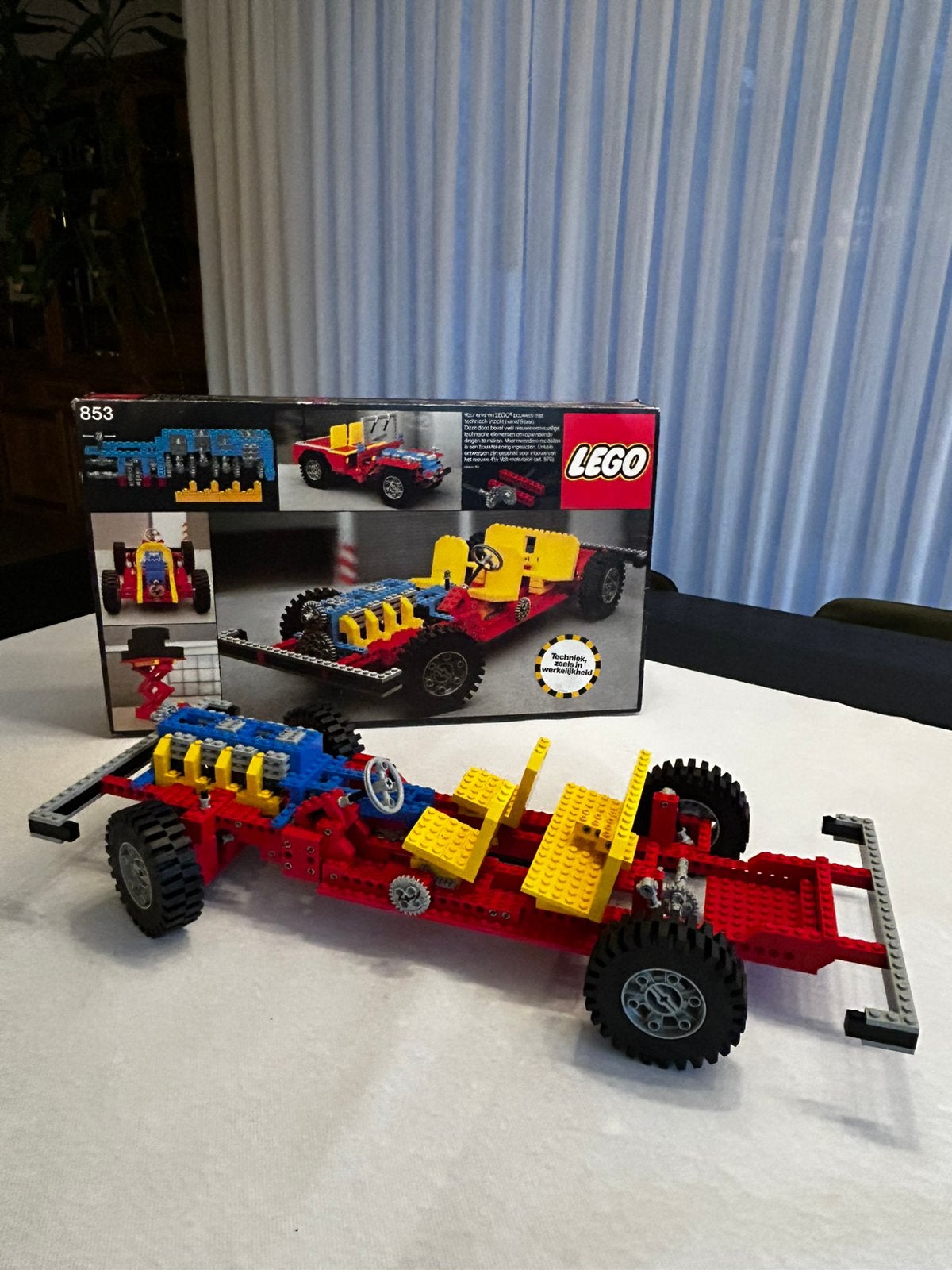 LEGO Technic 853 Auto Chassis (1977) – Compleet met Doos, Lego, Enlèvement, Utilisé, Technic