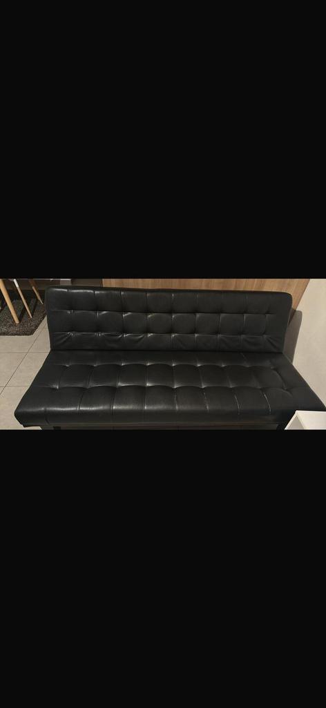 Zetel  bank sofa / bed, Ophalen, Zwart, Tweepersoons, 190 cm of minder
