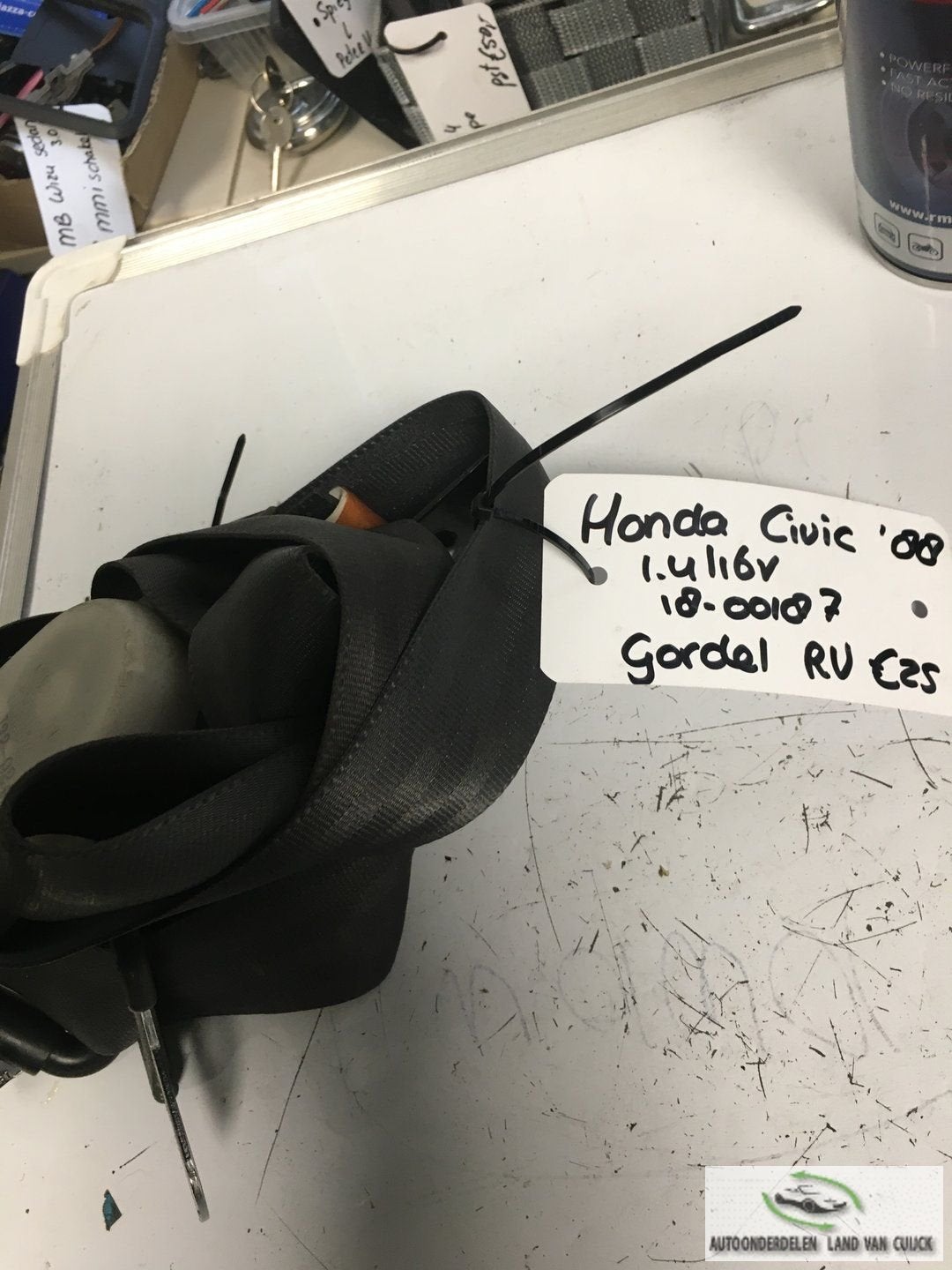 Honda Civic 1988 Gordel Rechtsvoor, Gebruikt, -, -, Ophalen of Verzenden