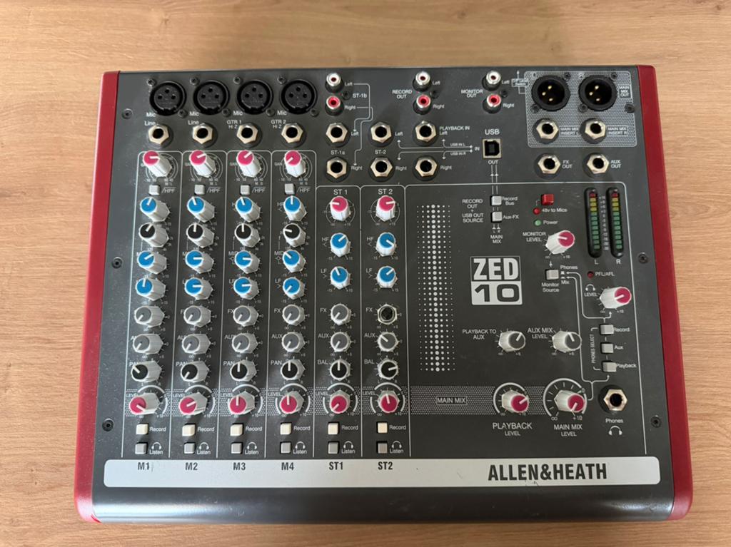 ALLEN & HEATH ZED 10 mixer, Muziek en Instrumenten, Mengpanelen, Ophalen, Gebruikt, Minder dan 5 kanalen, Microfooningang