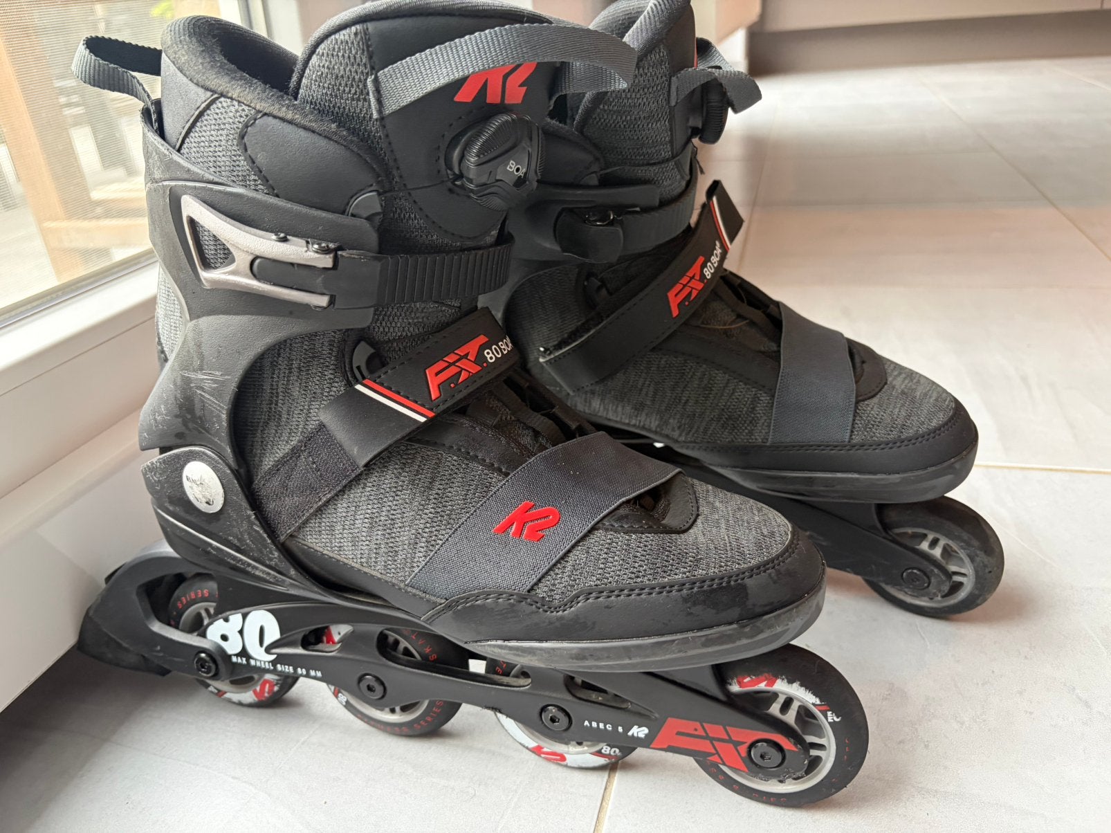K2 FIT 80 BOA inline skates – maat 42,5 – goede staat, Sports & Fitness, Enlèvement, K2