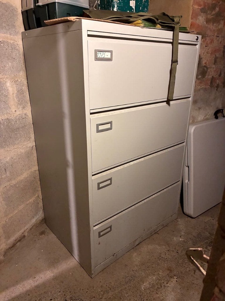 Archief ladekasten, Ophalen, Gebruikt, 50 tot 75 cm, Metaal