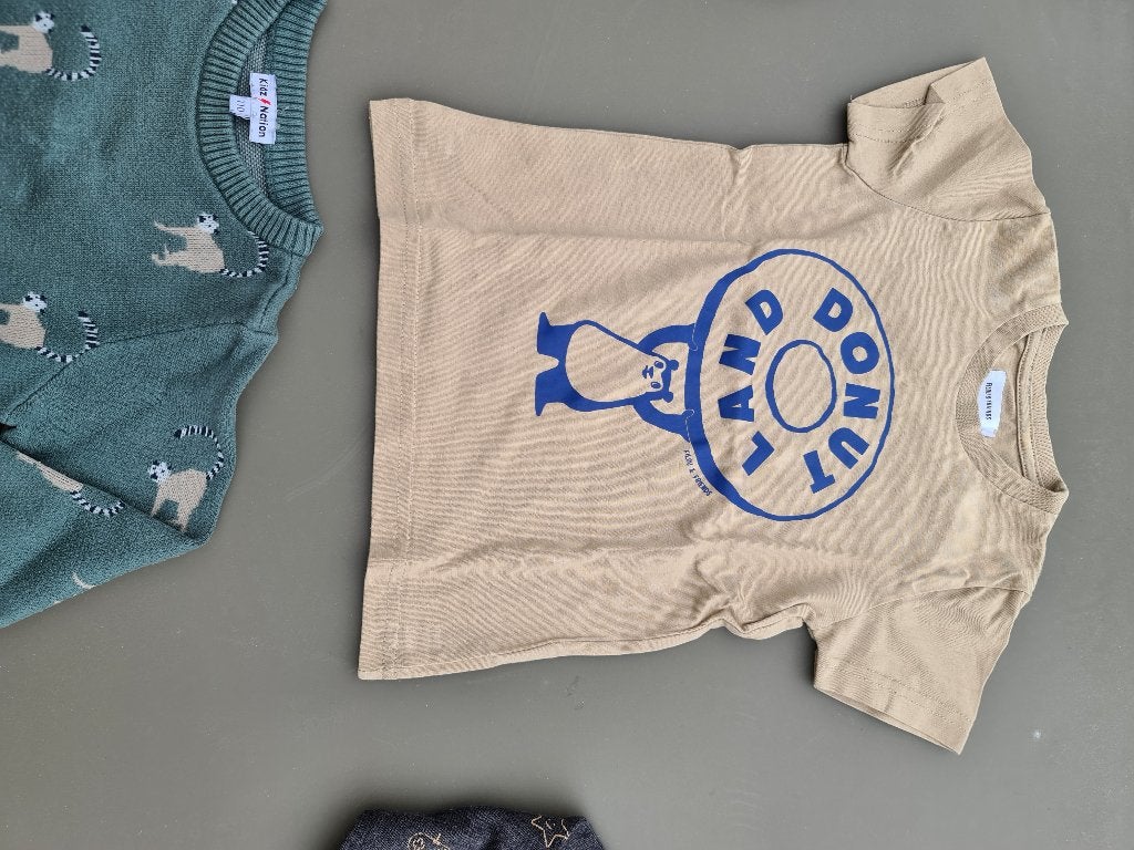 bruin t-shirt, Filou & friends, 104, Ophalen, Zo goed als nieuw