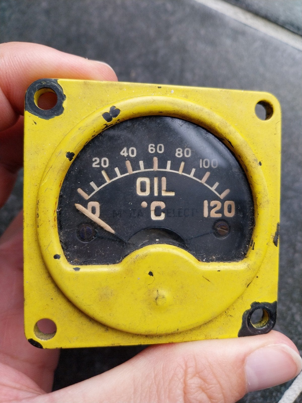 oil gauge Spitfire MKIIa compteur WW2 RAF Air Ministry, Collections, Enlèvement ou Envoi