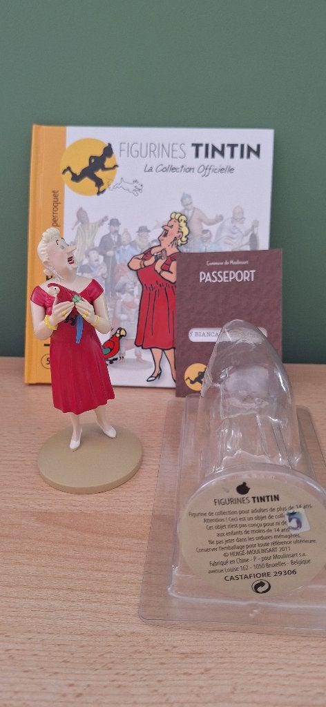 Figurine la Castafiore +livre+certificat - Tintin, Enlèvement ou Envoi, Tintin, Neuf