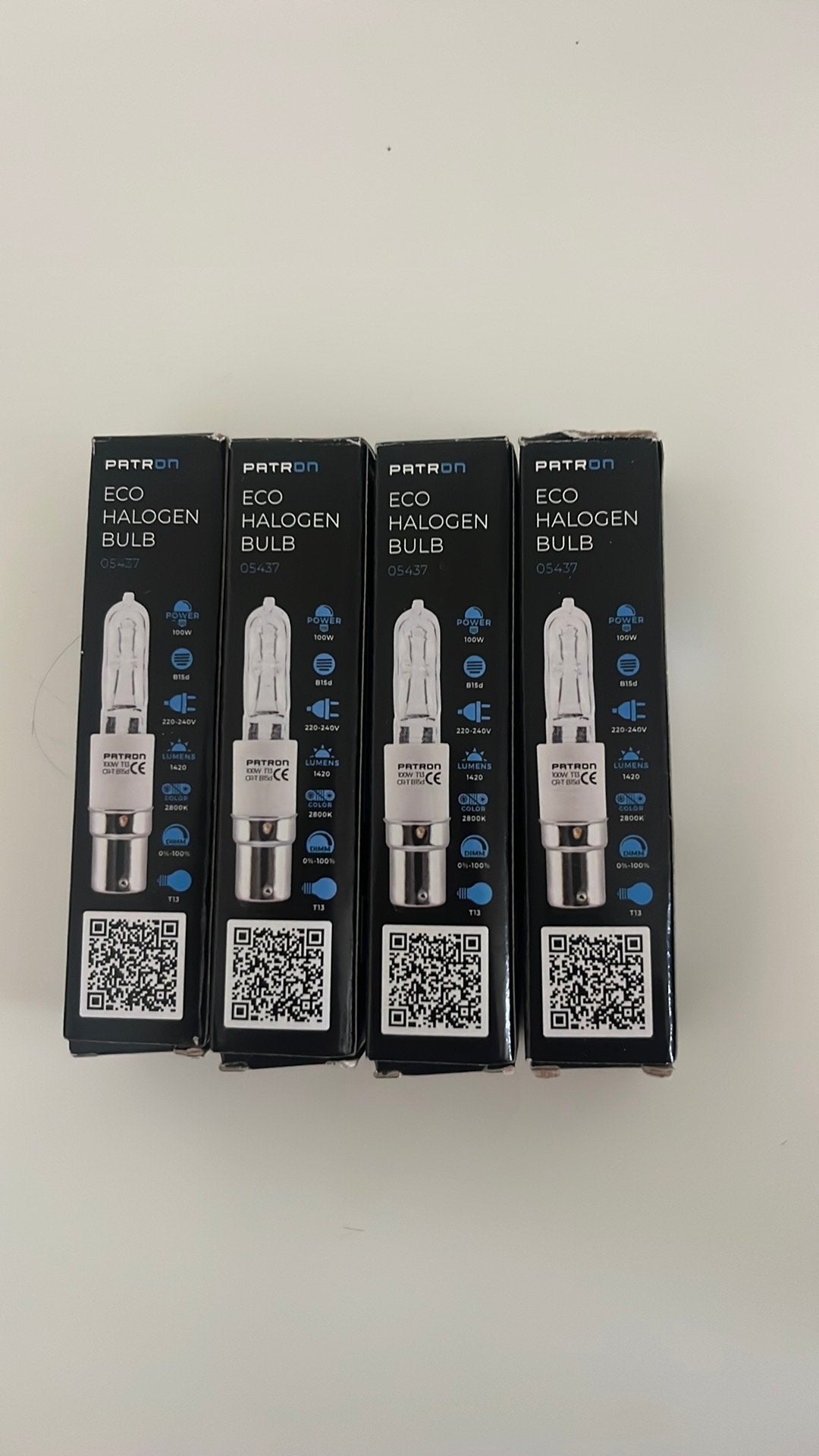 4 halogeenlampjes 100W, Huis en Inrichting, Ophalen of Verzenden, Nieuw, 60 watt of meer, Halogeenlamp