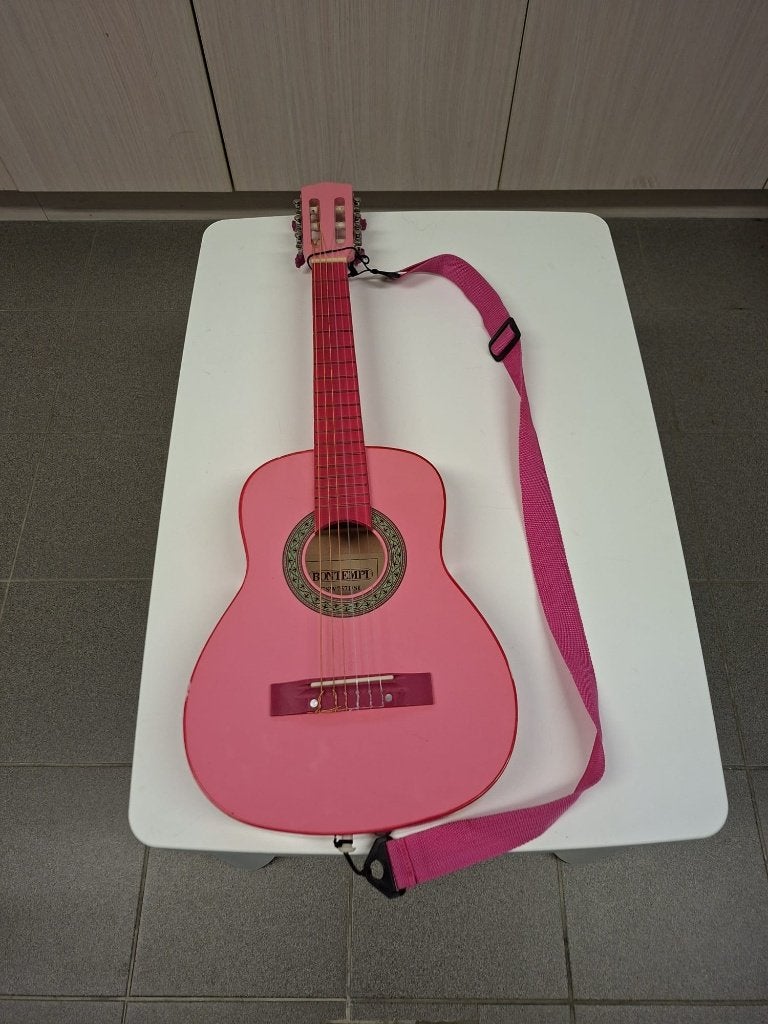 Houten Kindergitaar Bontempi IGirl (75 cm) – Roze, Ophalen, Zo goed als nieuw