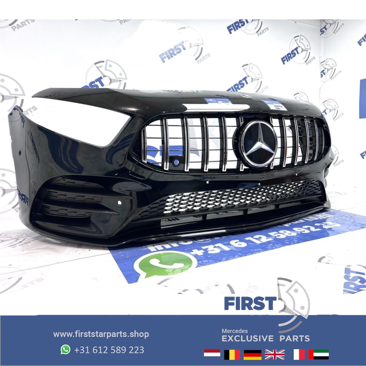 W177 Mercedes A KLASSE 35 AMG VOORBUMPER ZWART 2018-2022 ori, Utilisé, -, Avant, -