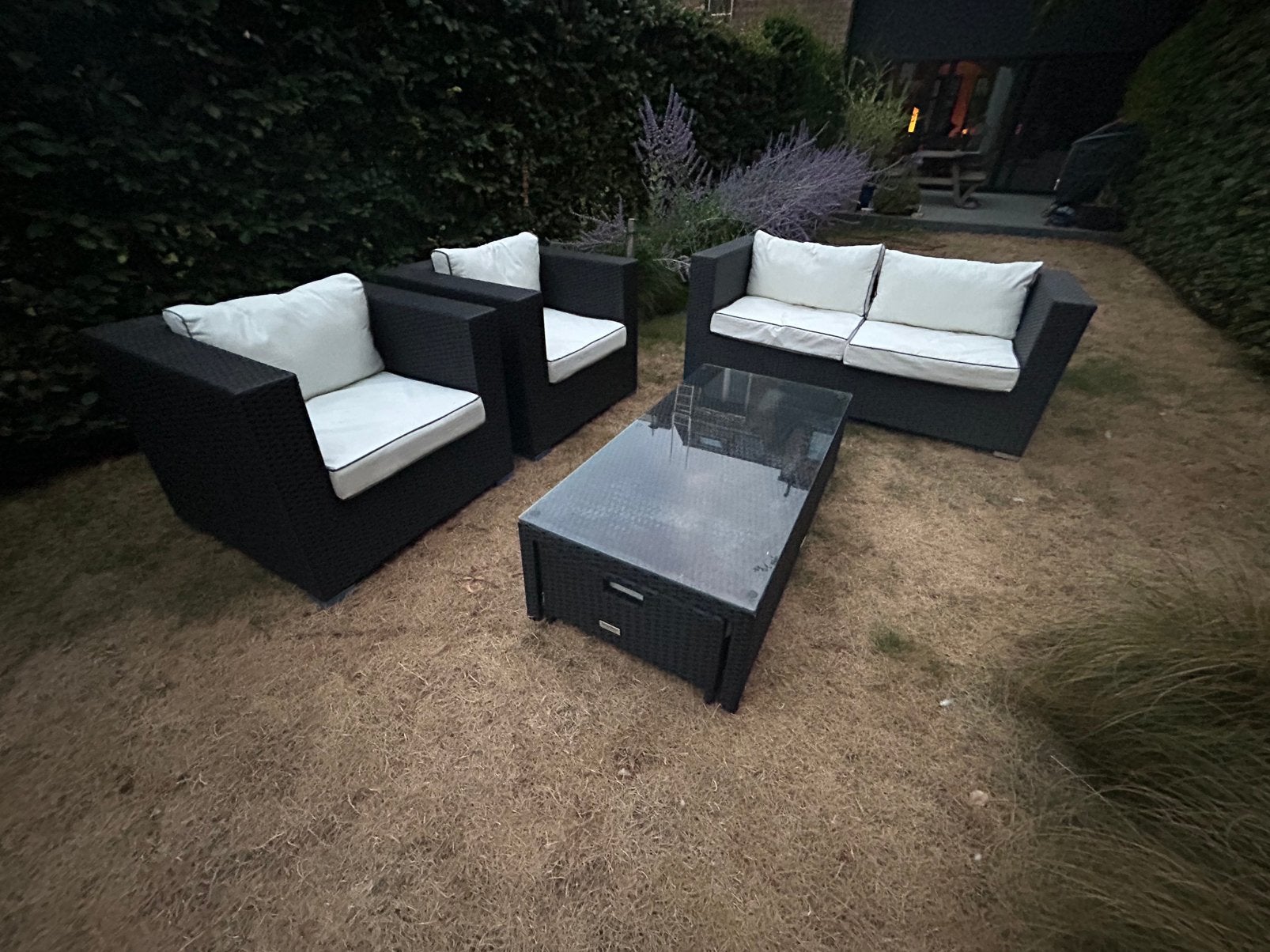 RattanDirect tuin loungeset 6-delig met comfortabele kussens, Ophalen, 4 zitplaatsen, Gebruikt, Aluminium