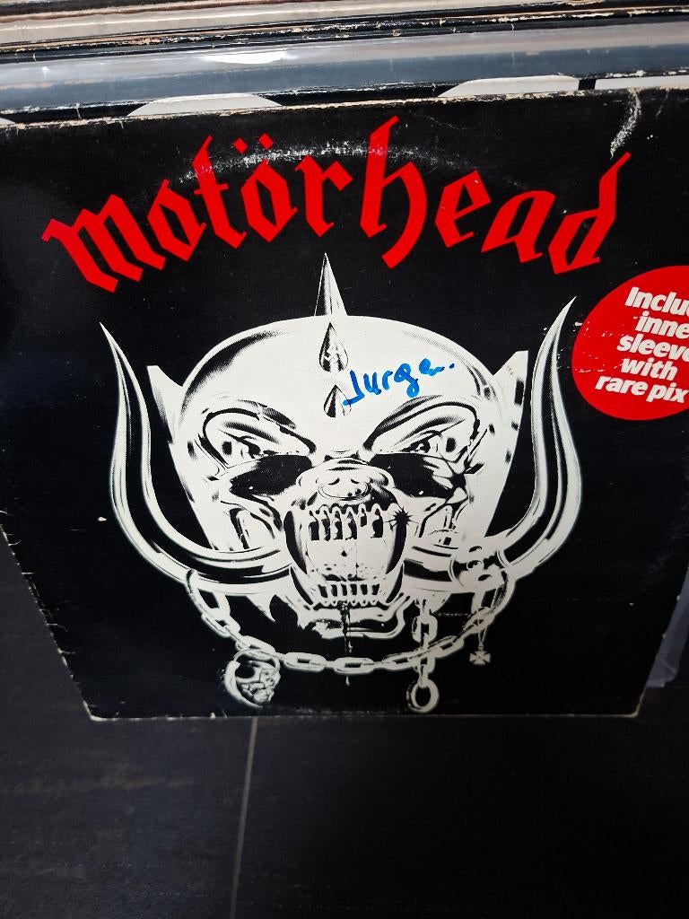 lp - motorhead - motorhead - re red vinyl, Cd's en Dvd's, Vinyl | Hardrock en Metal, Gebruikt, Inclusief binnenhoes, 1980 - 1989