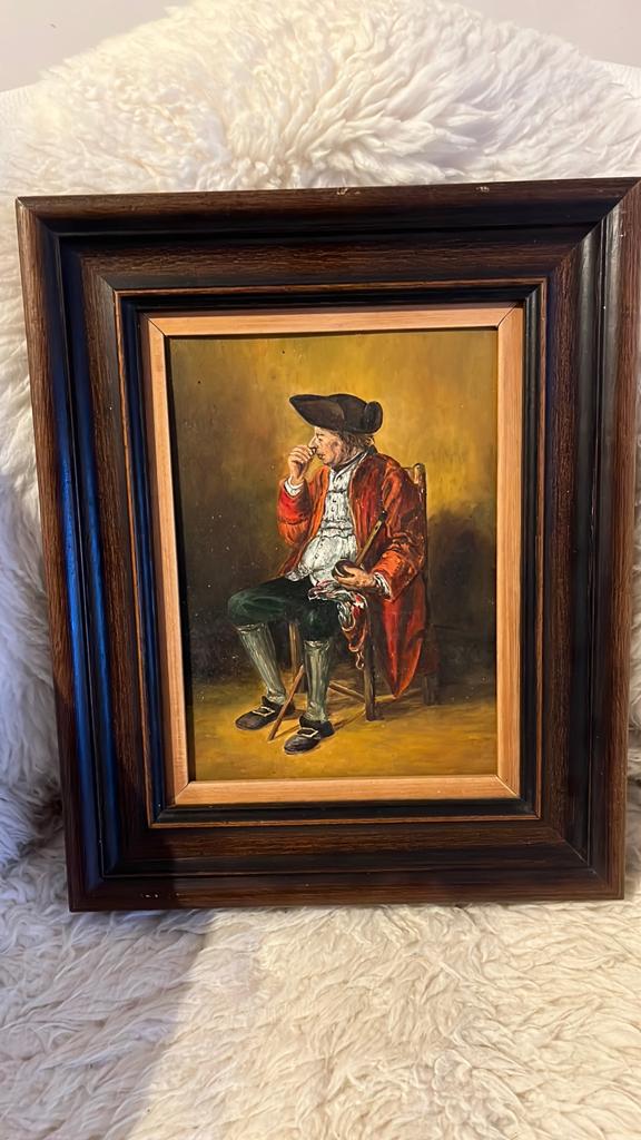 Geschilderde reproductie: Jean-Babtiste Madou - De Snuiver., Antiquités & Art, Art | Peinture | Classique, Enlèvement