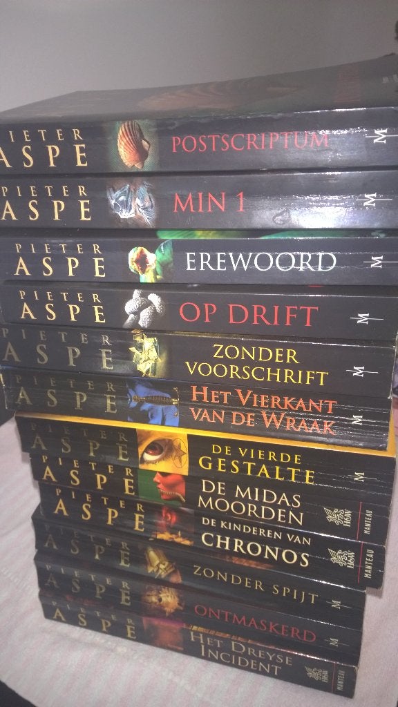 12 titels  : Pieter Aspe- Kies uit, Boeken, Ophalen of Verzenden, Zo goed als nieuw, Pieter Aspe