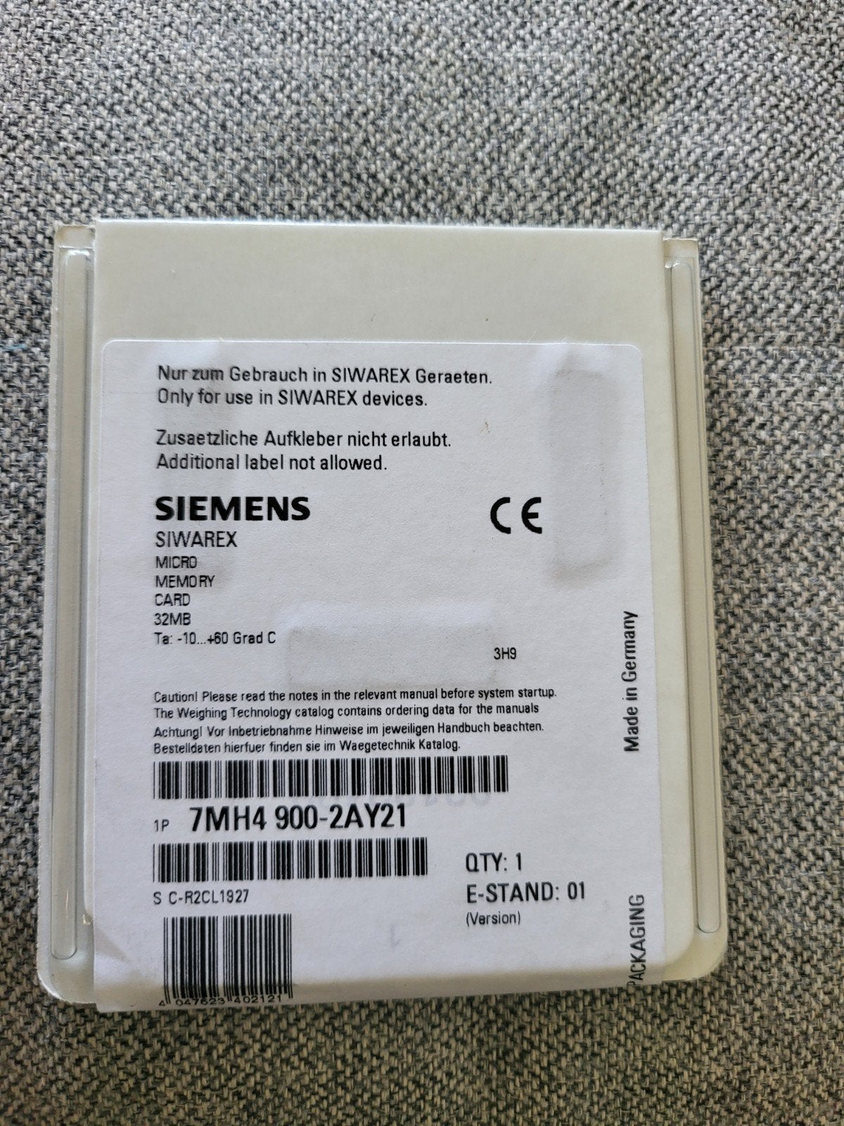 Composants divers Siemens Siwatec, Enlèvement