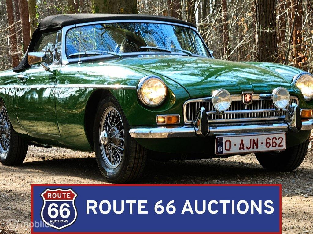 MG MGB Cabriolet | 1977 | Route 66 Auctions, Zwart, Bedrijf, Handgeschakeld, Overige carrosserie
